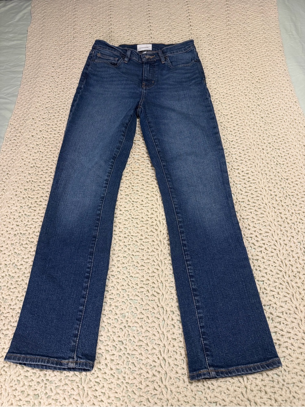 Frame Denim Indigo Flare Jeans